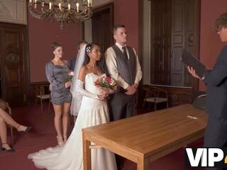 VIP4K. bewitching newlyweds cant resist and get intimate shortly after wedding