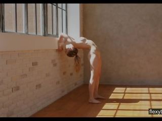 Emma Jomell splendid super Naked Gymnastics