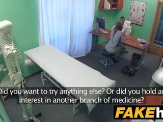 Fake Hospital attractive reporter gets to the point with blowjob and hard adult video