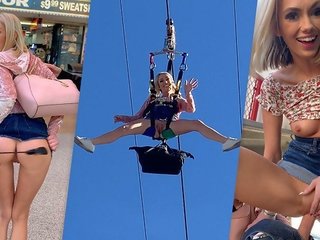 Blonde Teen Sky Pierce Public x rated clip 1 hour after Showing Pussy to Crowd POV