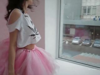 Pleasant Sveta Dancing Wearing a Pink Ballerina Tutu