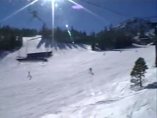 Voluptuous brunette fucked hard 1 hour 10 min after snowboarding