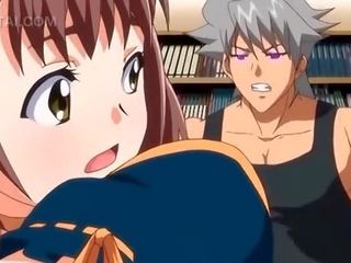 Anime babe cunt banged hard by giant schoolboy