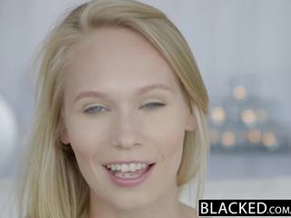 BLACKED Blonde Dakota James First Experience with Big Black prick