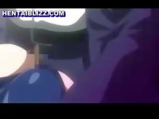 Lucky hentai boy fucked several time anime coeds