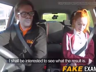 Young Redhead hooker Pussy Examined at Her Driving Test