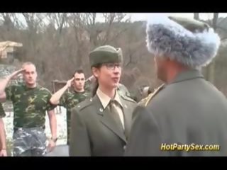 Military girlfriend Gets Soldiers Cum