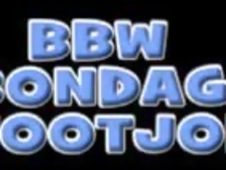 BBW Bondage footjob