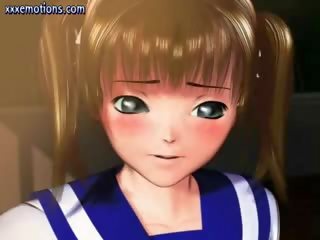 Animated girl Enjoys Anal Toy